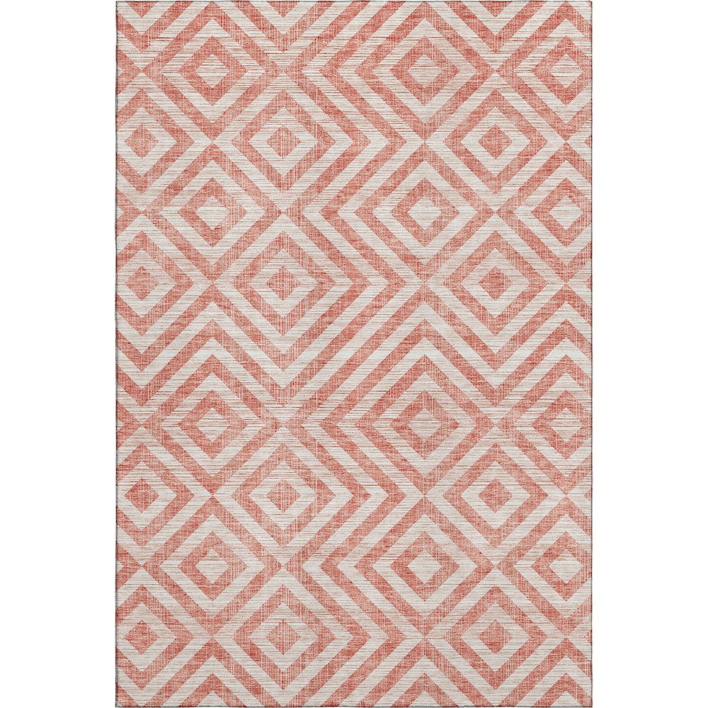 Premium Machine Washable Mayfield AMF733 Salmon 9' x 12' Rug. Picture 1