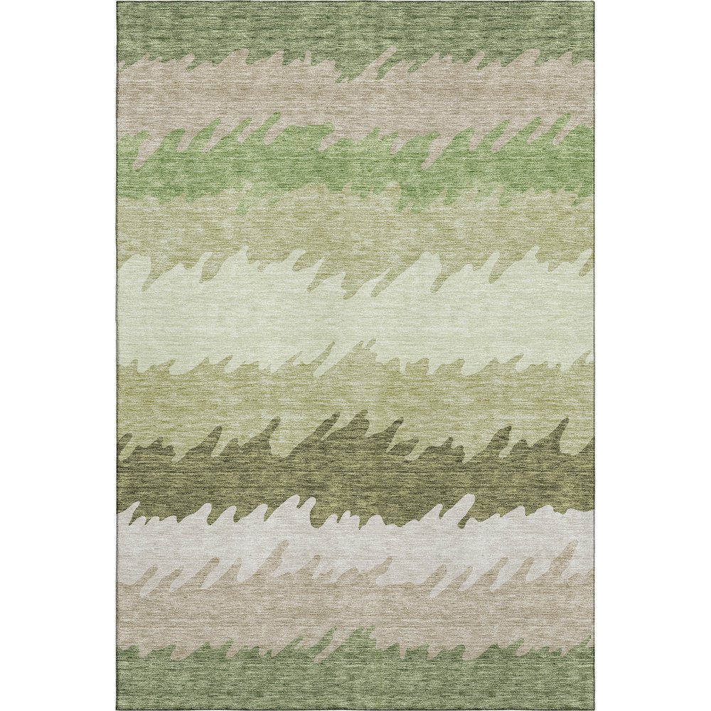 Premium Machine Washable Mayfield AMF736 Green 9' x 12' Rug. Picture 1