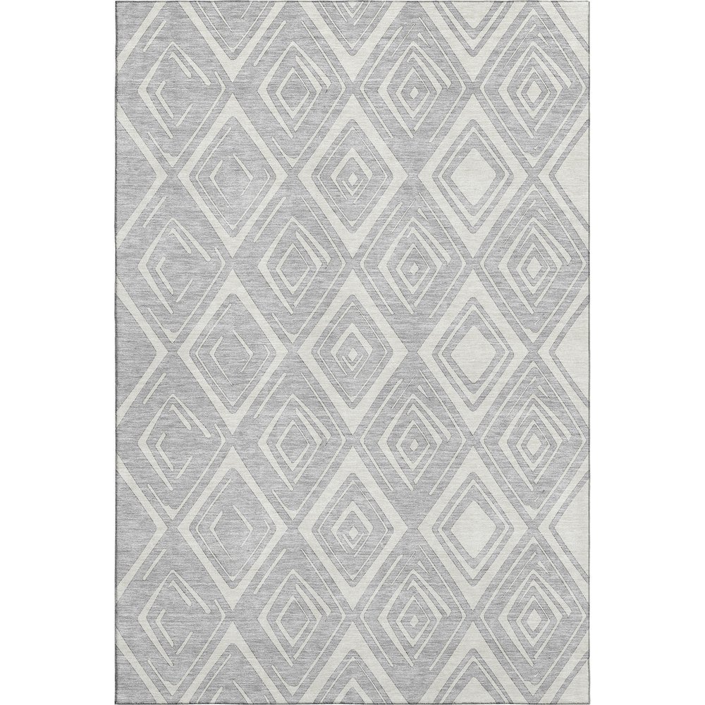 Premium Machine Washable Mayfield AMF737 Silver 9' x 12' Rug. Picture 1