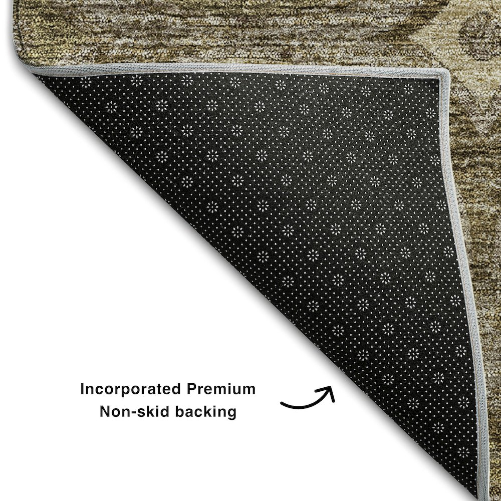 Premium Machine Washable Mayfield AMF738 Brown 5' x 7'6" Rug. Picture 2