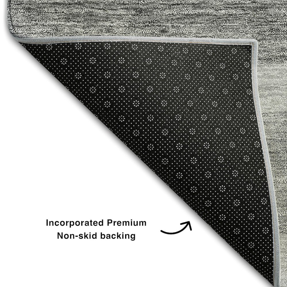 Premium Machine Washable Mayfield AMF740 Silver 5' x 7'6" Rug. Picture 2