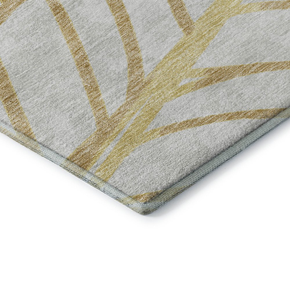 Premium Machine Washable Mayfield AMF741 Gold 5' x 7'6" Rug. Picture 3