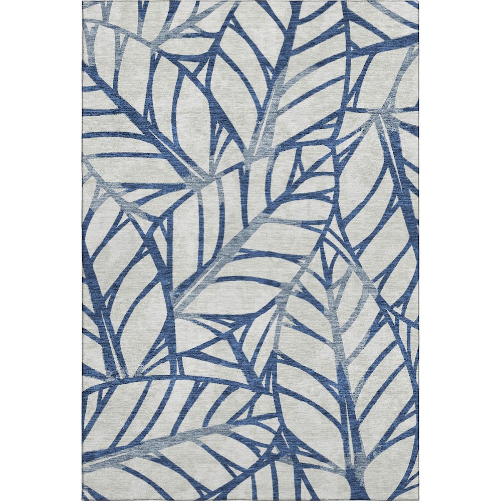 Premium Machine Washable Mayfield AMF741 Navy 9' x 12' Rug. Picture 1