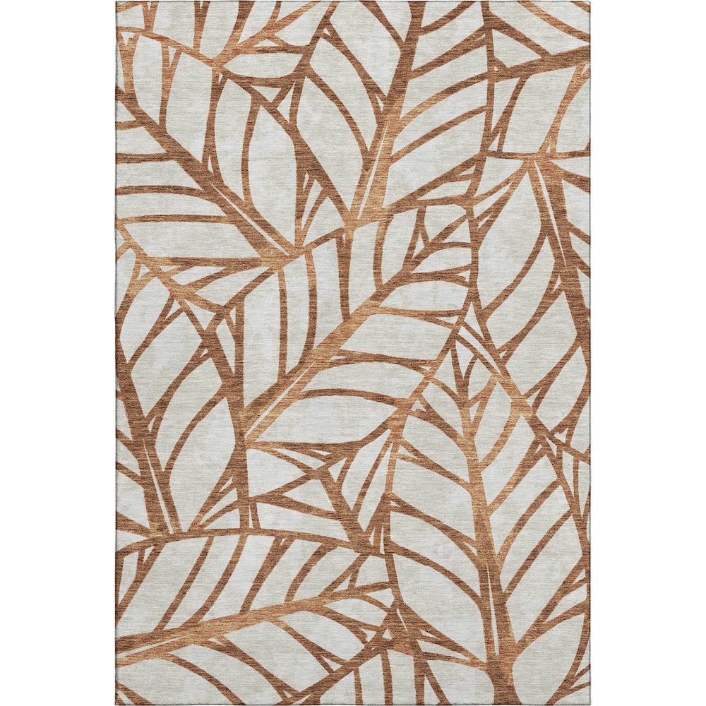 Premium Machine Washable Mayfield AMF741 Paprika 9' x 12' Rug. Picture 1