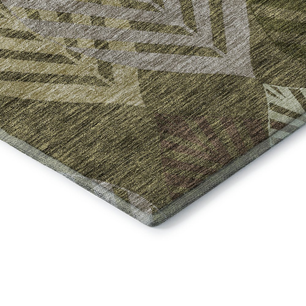Premium Machine Washable Mayfield AMF744 Olive 5' x 7'6" Rug. Picture 3