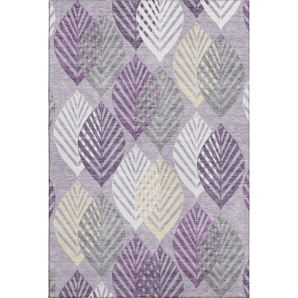 Premium Machine Washable Mayfield AMF744 Purple 9' x 12' Rug. Picture 1