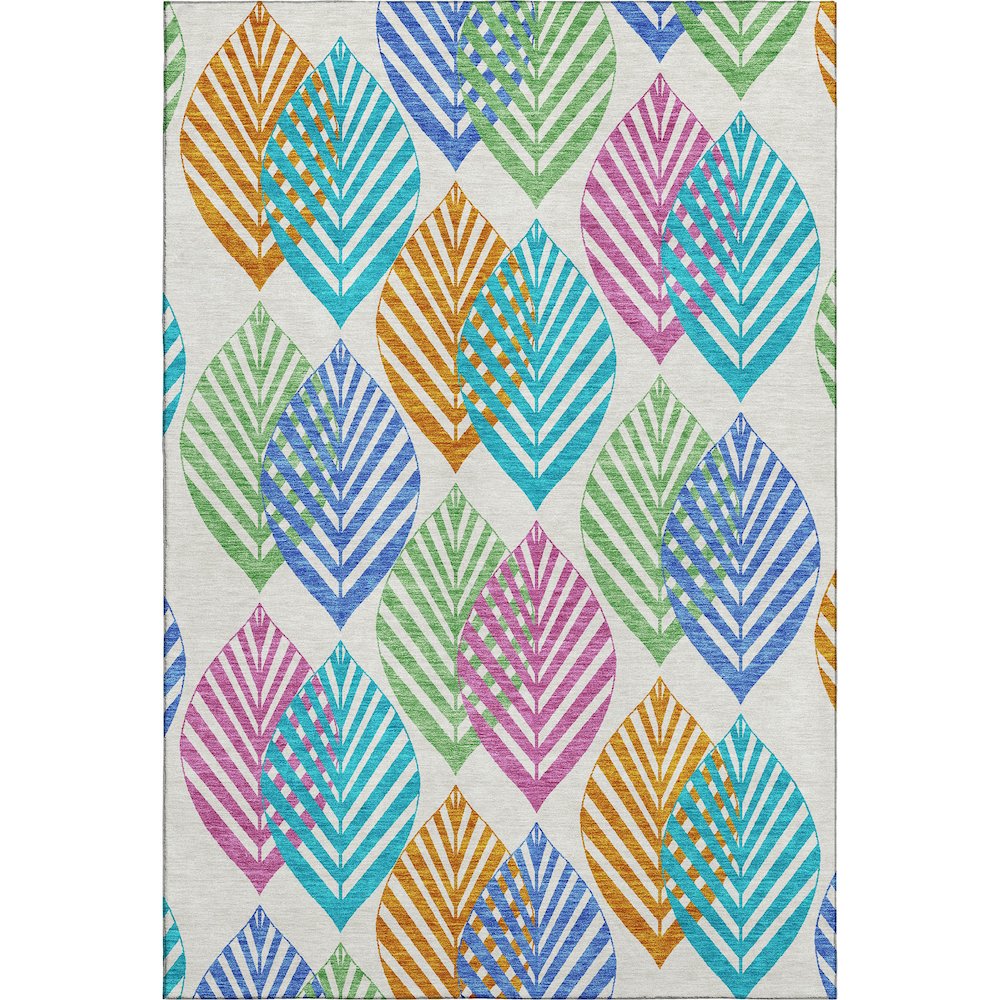 Premium Machine Washable Mayfield AMF744 White 9' x 12' Rug. Picture 1