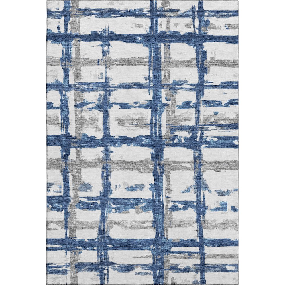 Premium Machine Washable Mayfield AMF745 Navy 9' x 12' Rug. Picture 1