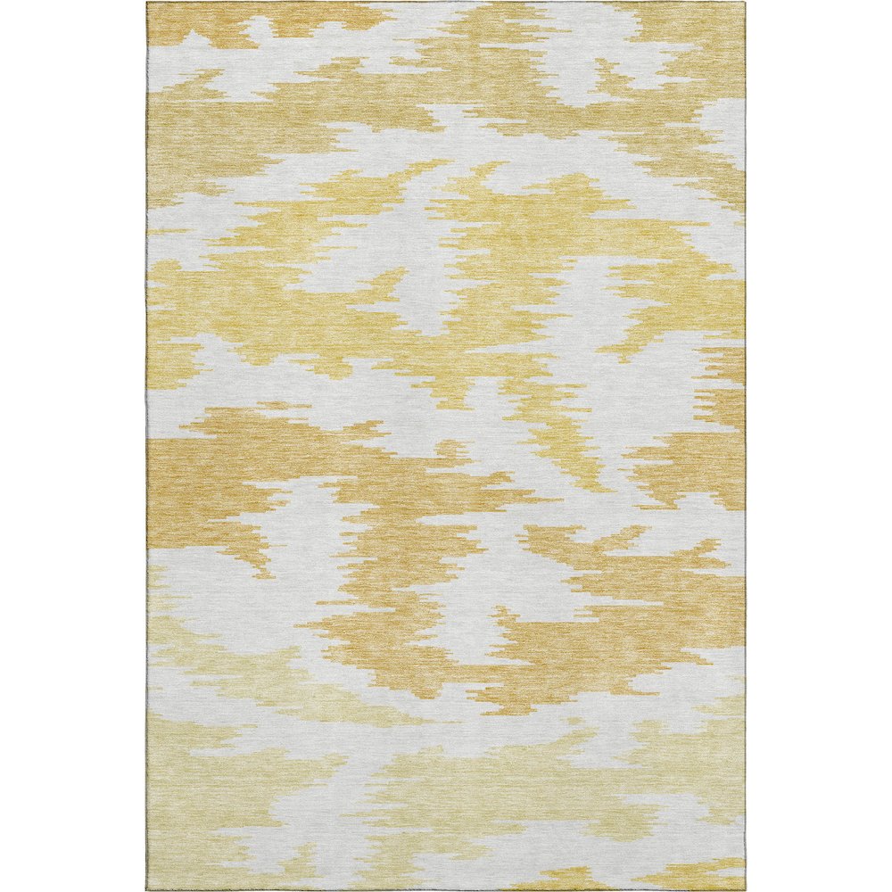 Premium Machine Washable Mayfield AMF746 Gold 9' x 12' Rug. Picture 1