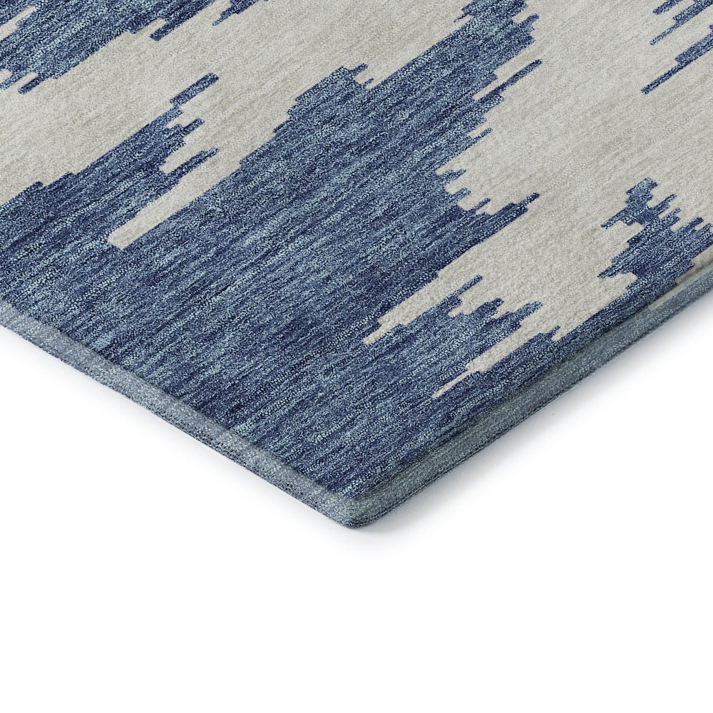 Premium Machine Washable Mayfield AMF746 Navy 5' x 7'6" Rug. Picture 3