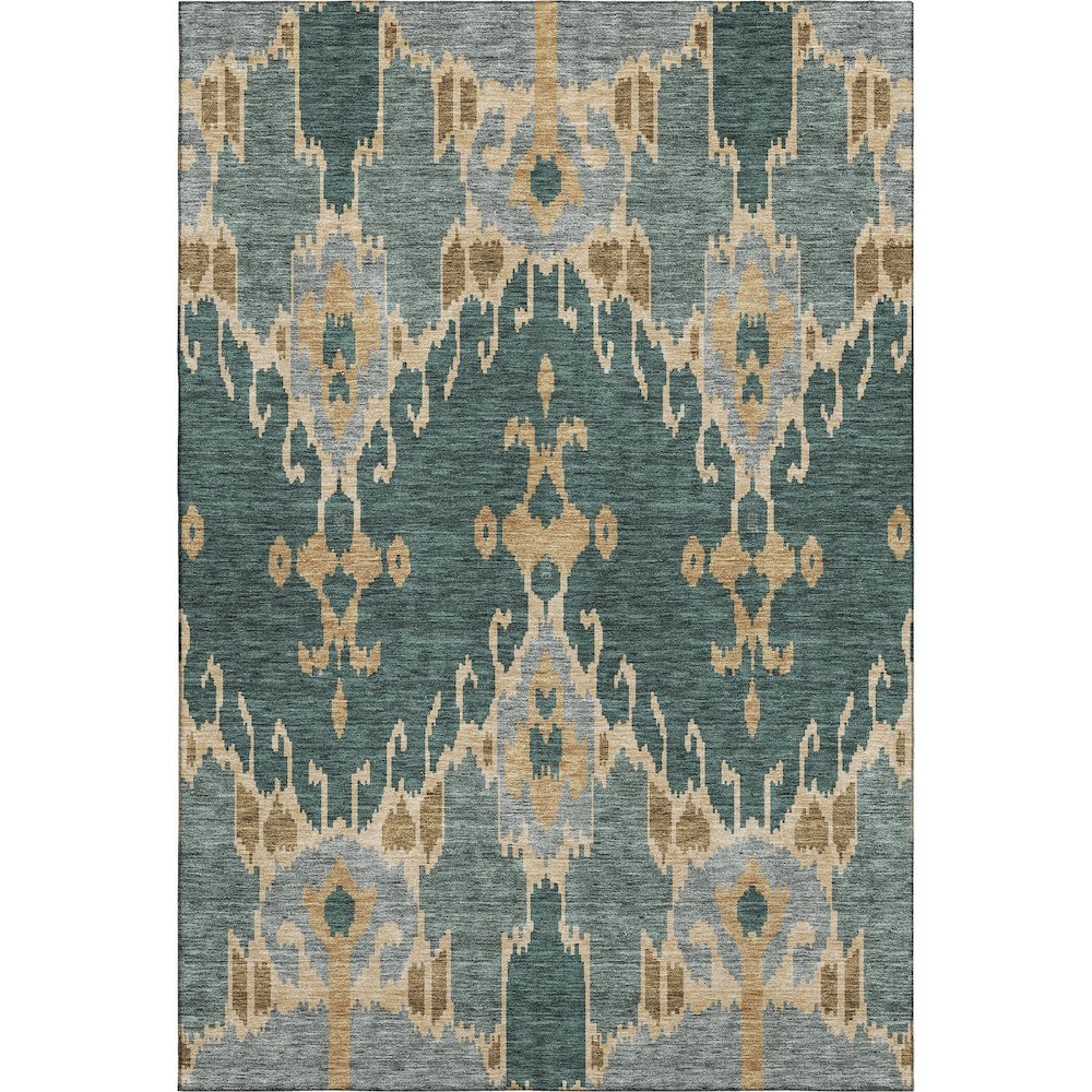 Premium Machine Washable Mayfield AMF748 Cactus 9' x 12' Rug. Picture 1
