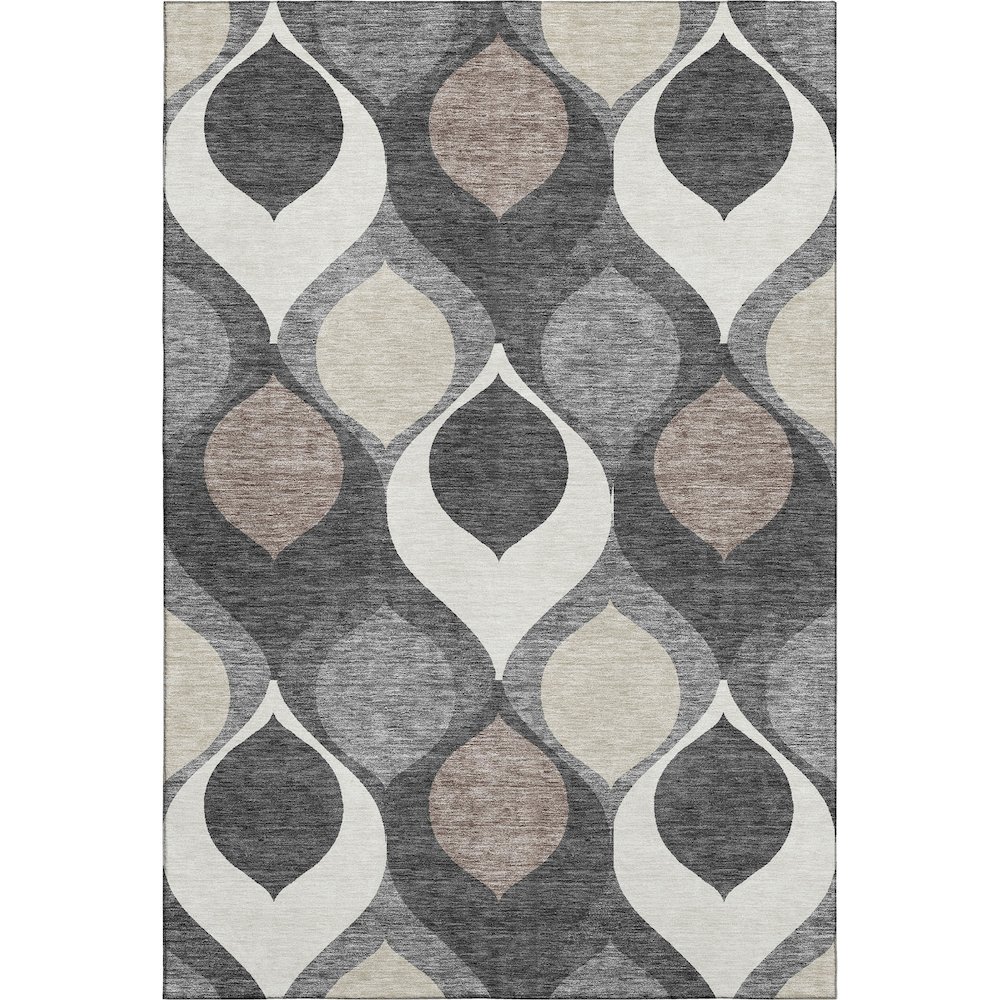Premium Machine Washable Mayfield AMF749 Gray 9' x 12' Rug. Picture 1