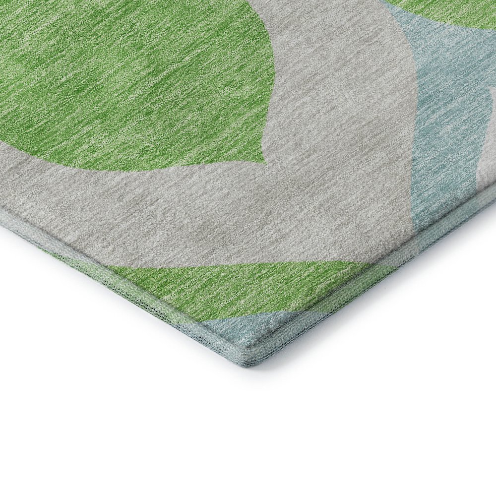 Premium Machine Washable Mayfield AMF749 Lime 5' x 7'6" Rug. Picture 3