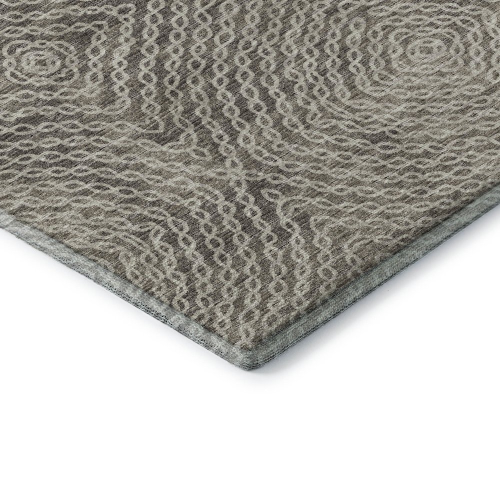Premium Machine Washable Mayfield  Mocha 5' x 7'6" Rug. Picture 3