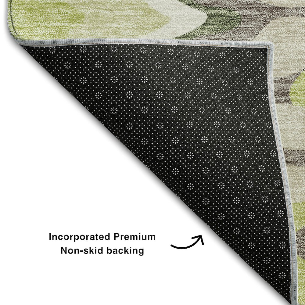 Premium Machine Washable Mayfield AMF750 Aloe 5' x 7'6" Rug. Picture 2