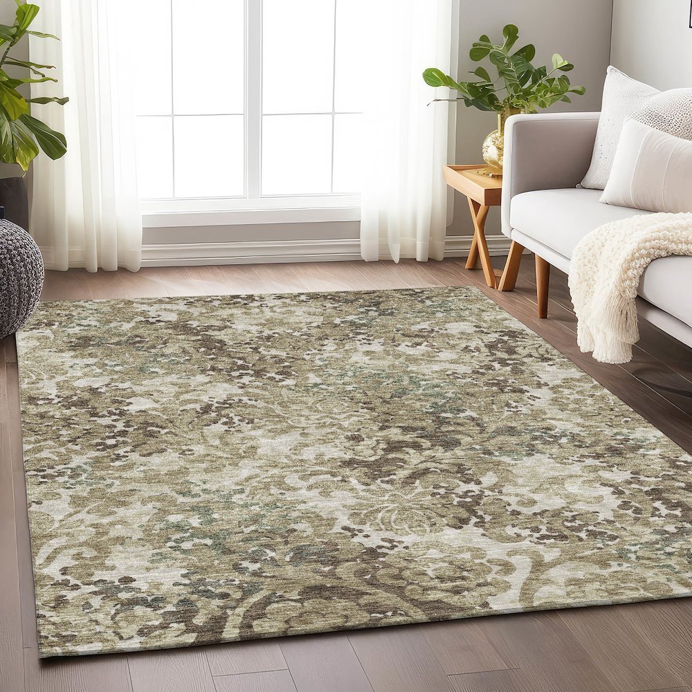 Premium Machine Washable Mayfield AMF752 Beige 9' x 12' Rug. Picture 5