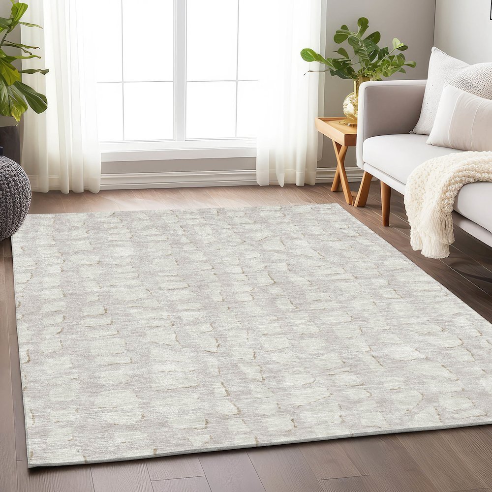 Premium Machine Washable Mayfield AMF754 Ivory 9' x 12' Rug. Picture 5