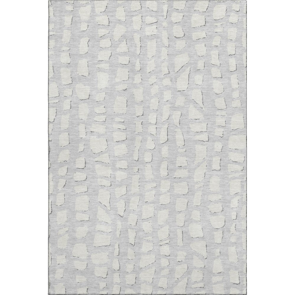 Premium Machine Washable Mayfield AMF754 Silver 9' x 12' Rug. Picture 1