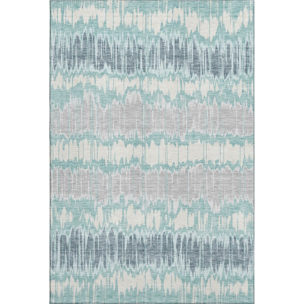 Premium Machine Washable Mayfield AMF755 Teal 9' x 12' Rug. Picture 1