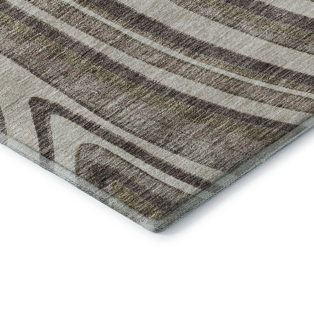 Premium Machine Washable Mayfield AMF756 Brown 5' x 7'6" Rug. Picture 3