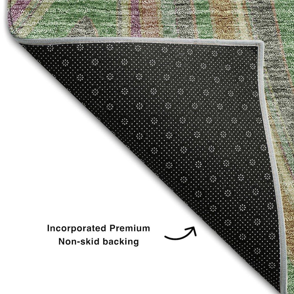 Premium Machine Washable Mayfield AMF756 Graphite 5' x 7'6" Rug. Picture 2