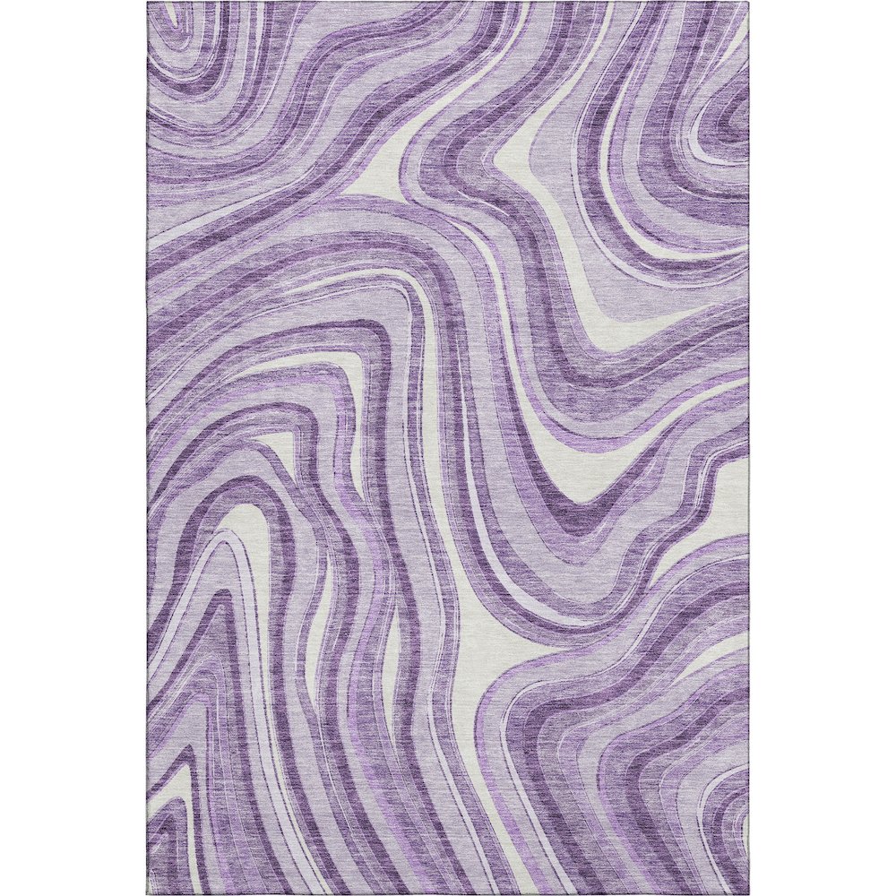 Premium Machine Washable Mayfield AMF756 Lavender 9' x 12' Rug. Picture 1