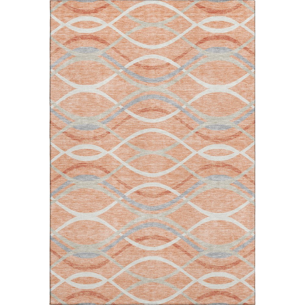 Premium Machine Washable Mayfield AMF757 Peach 9' x 12' Rug. Picture 1
