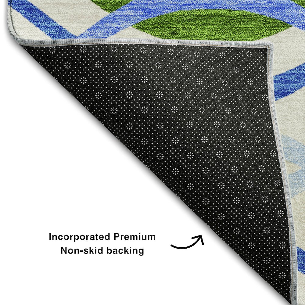 Premium Machine Washable Mayfield AMF757 Sky 5' x 7'6" Rug. Picture 2
