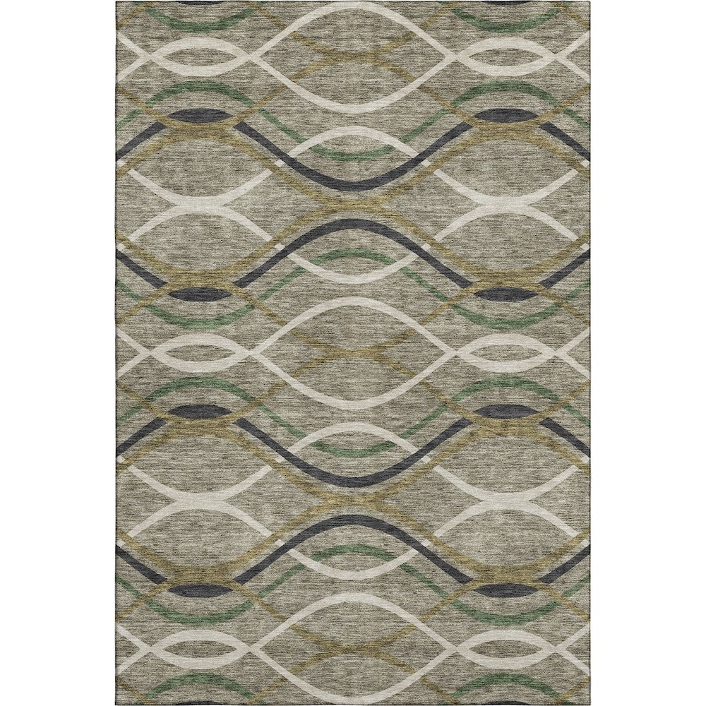 Premium Machine Washable Mayfield AMF757 Taupe 9' x 12' Rug. Picture 1
