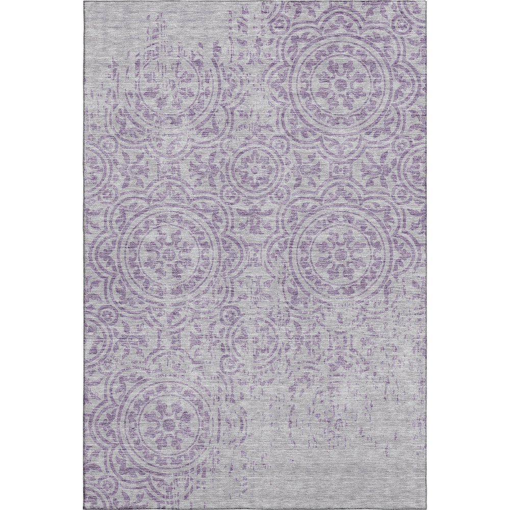 Premium Machine Washable Mayfield AMF758 Lavender 9' x 12' Rug. Picture 1