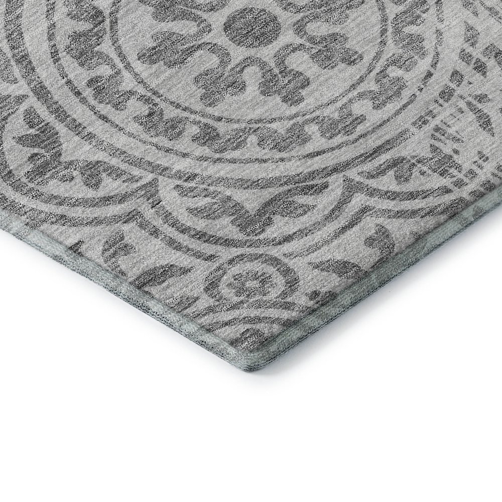 Premium Machine Washable Mayfield AMF758 Silver 5' x 7'6" Rug. Picture 3