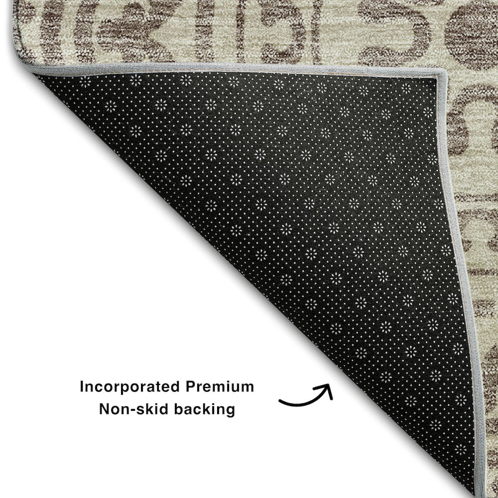 Premium Machine Washable Mayfield AMF758 Taupe 5' x 7'6" Rug. Picture 2