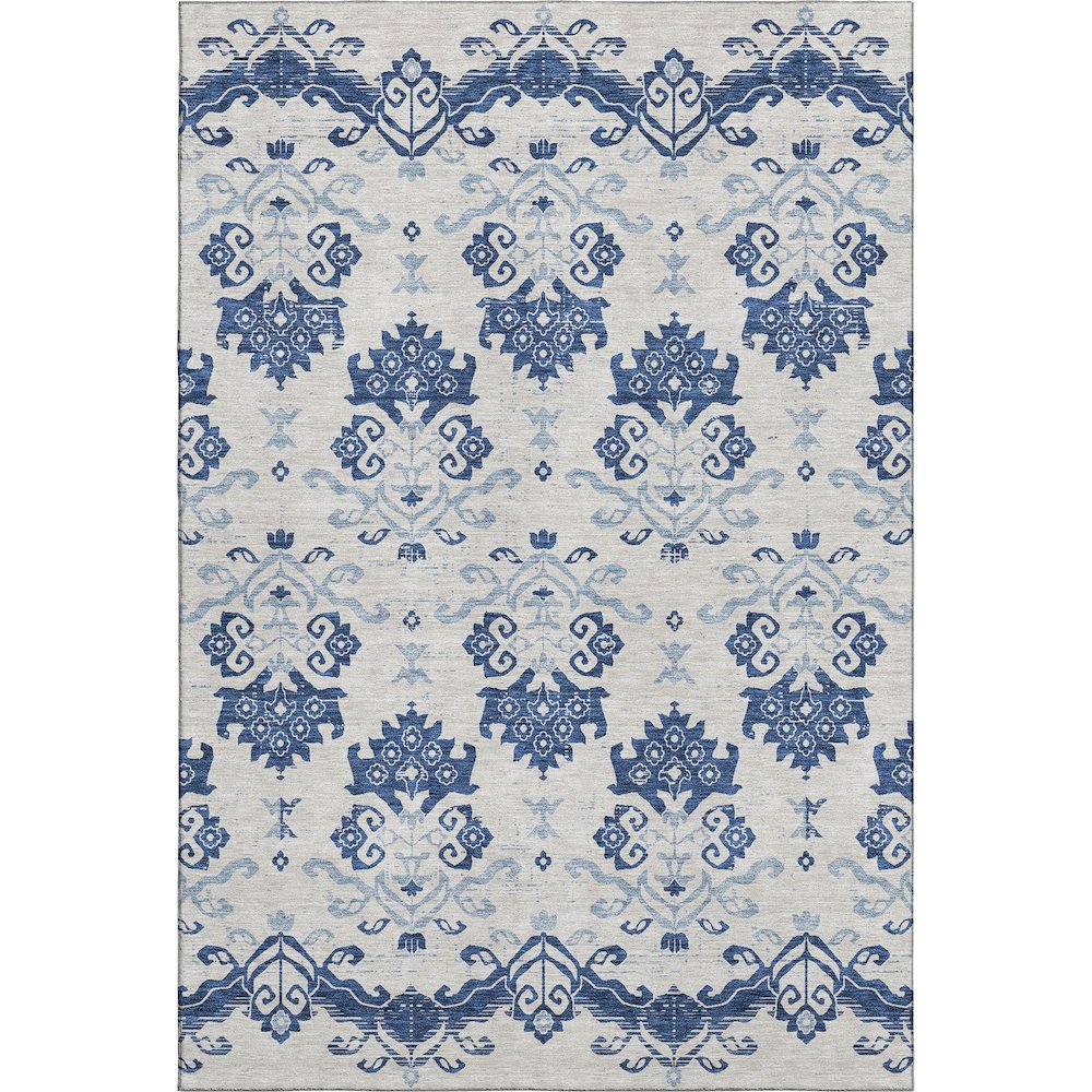 Premium Machine Washable Mayfield AMF759 Navy 9' x 12' Rug. Picture 1