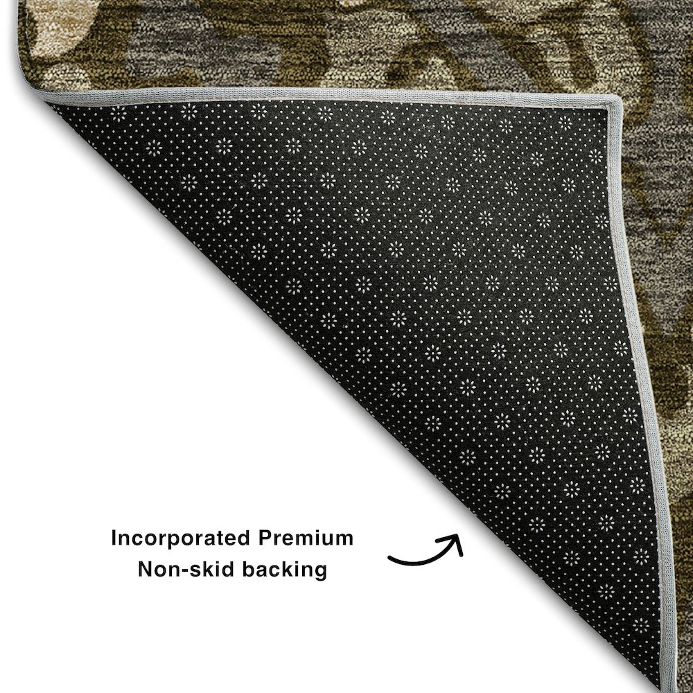 Premium Machine Washable Mayfield AMF761 Fudge 5' x 7'6" Rug. Picture 2