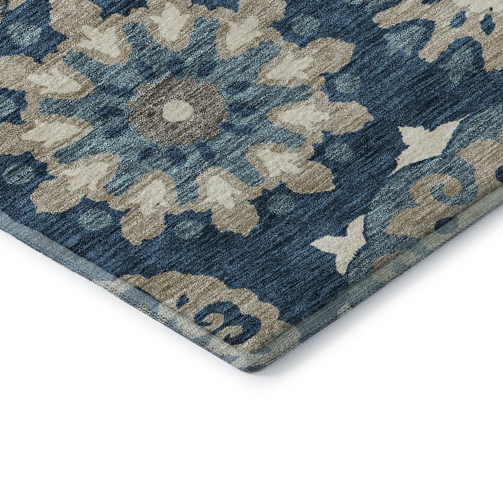 Premium Machine Washable Mayfield AMF763 Blue 5' x 7'6" Rug. Picture 3