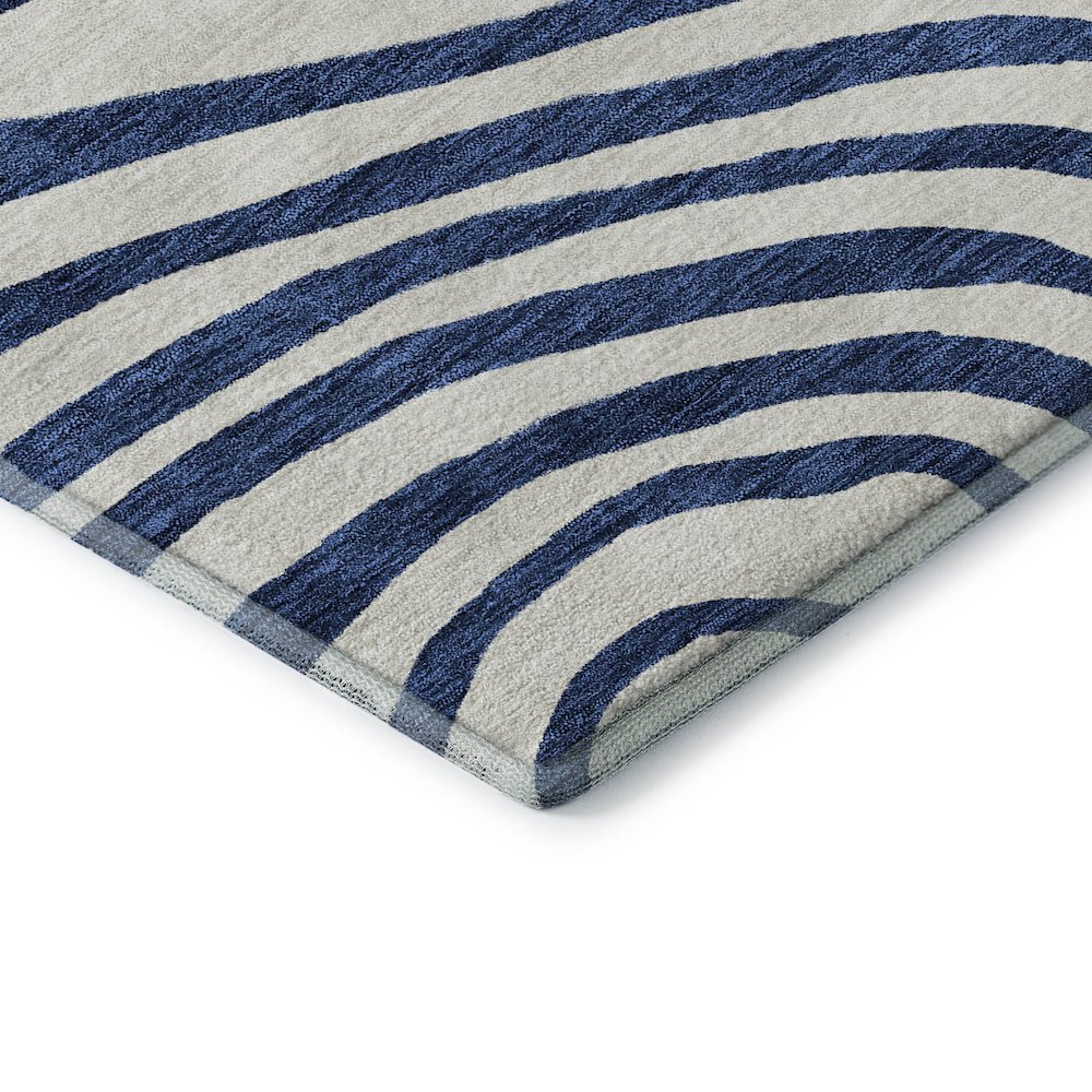 Premium Machine Washable Mayfield AMF765 Blue 5' x 7'6" Rug. Picture 3