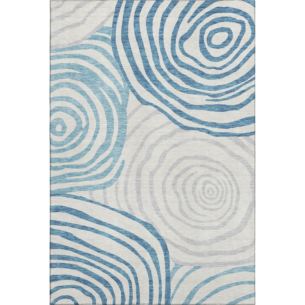 Premium Machine Washable Mayfield AMF765 Teal 9' x 12' Rug. Picture 1