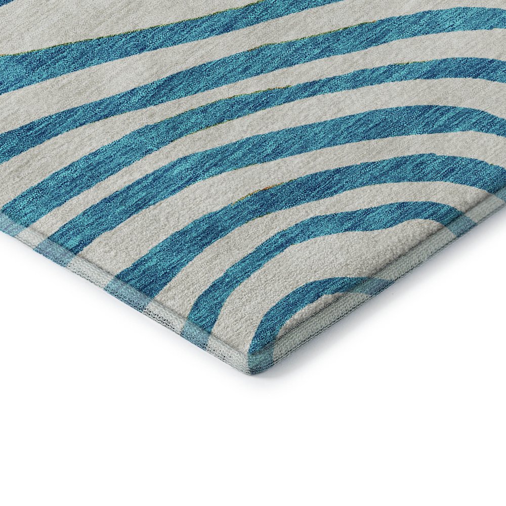 Premium Machine Washable Mayfield AMF765 White 5' x 7'6" Rug. Picture 3