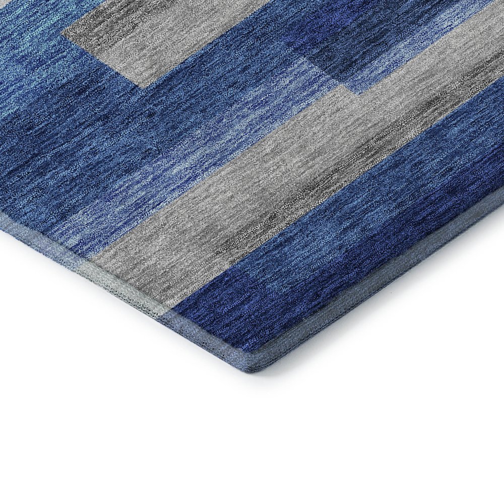 Premium Machine Washable Mayfield AMF766 Blue 5' x 7'6" Rug. Picture 3