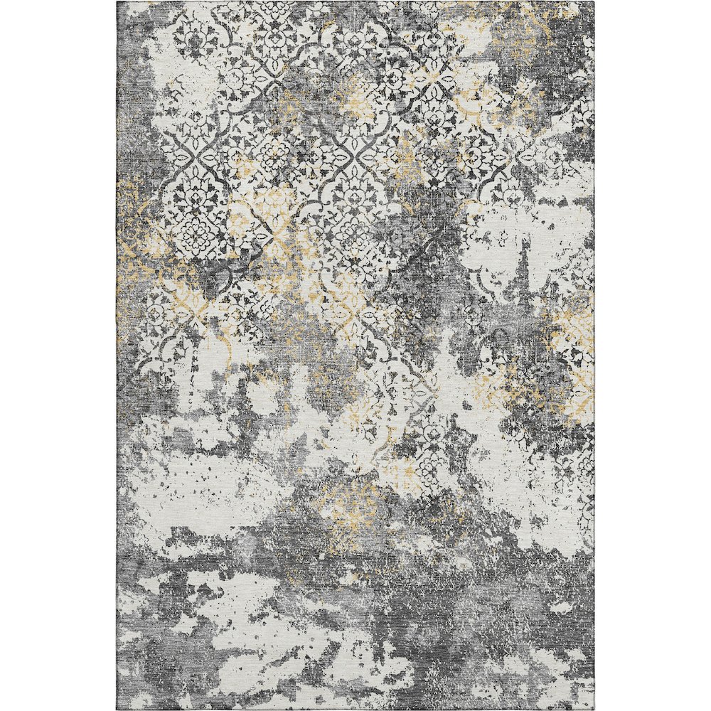 Premium Machine Washable Mayfield AMF769 Charcoal 9' x 12' Rug. Picture 1