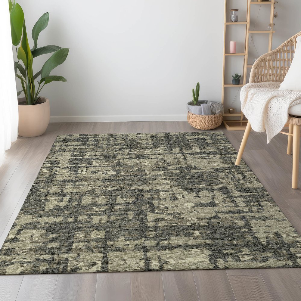 Premium Machine Washable Mayfield  Earth 9' x 12' Rug. Picture 5