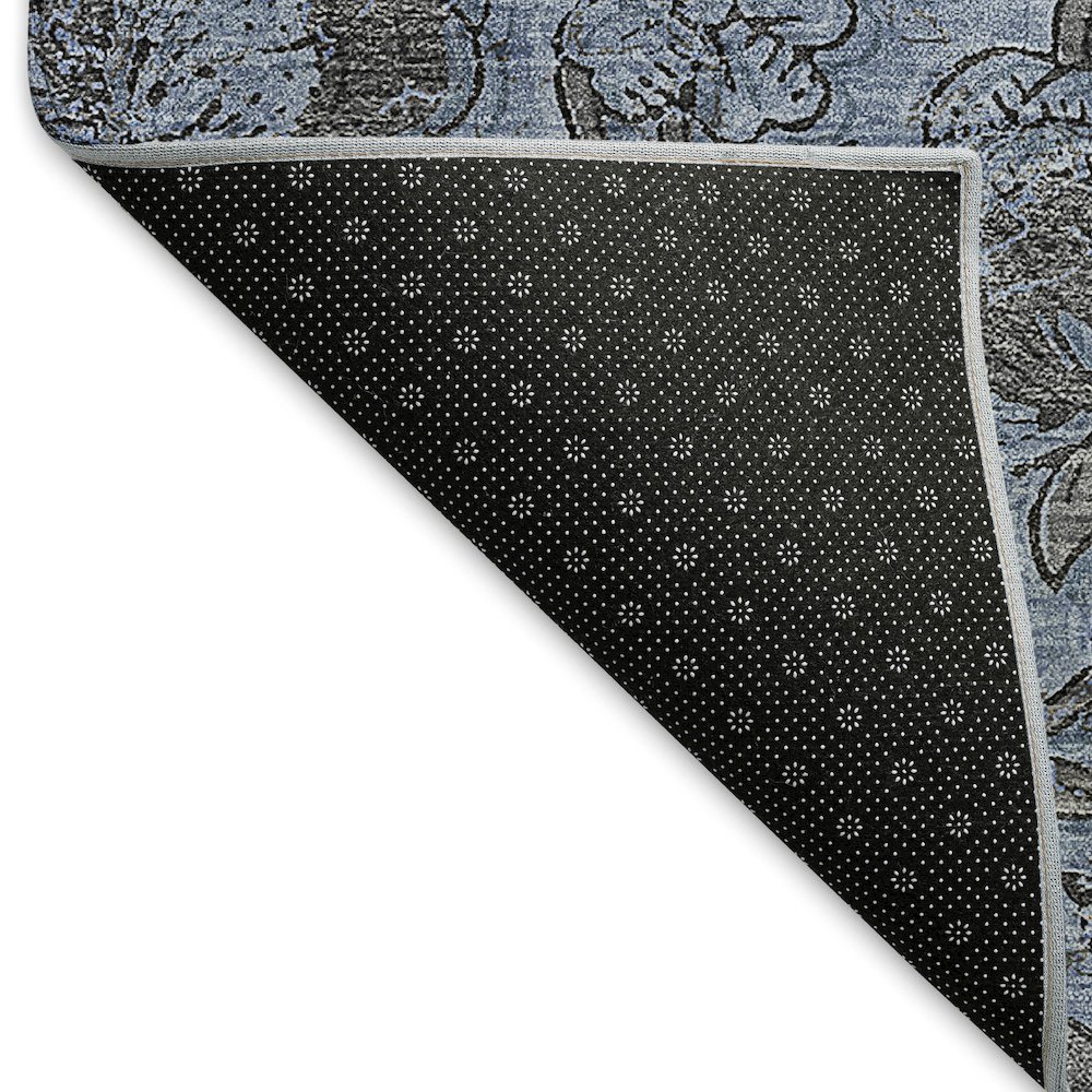 Premium Machine Washable Mayfield AMF771 Blue 5' x 7'6" Rug. Picture 2