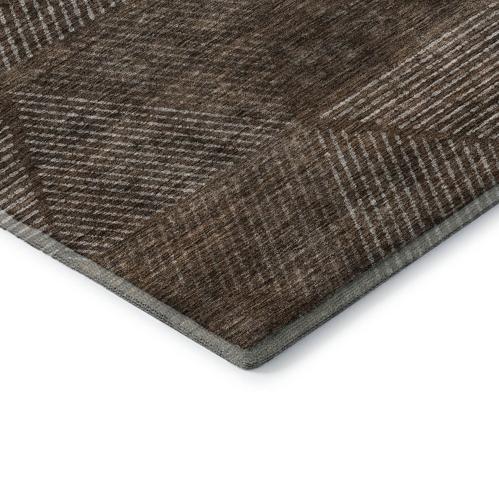 Premium Machine Washable Mayfield AMF777 Brown 5' x 7'6" Rug. Picture 3