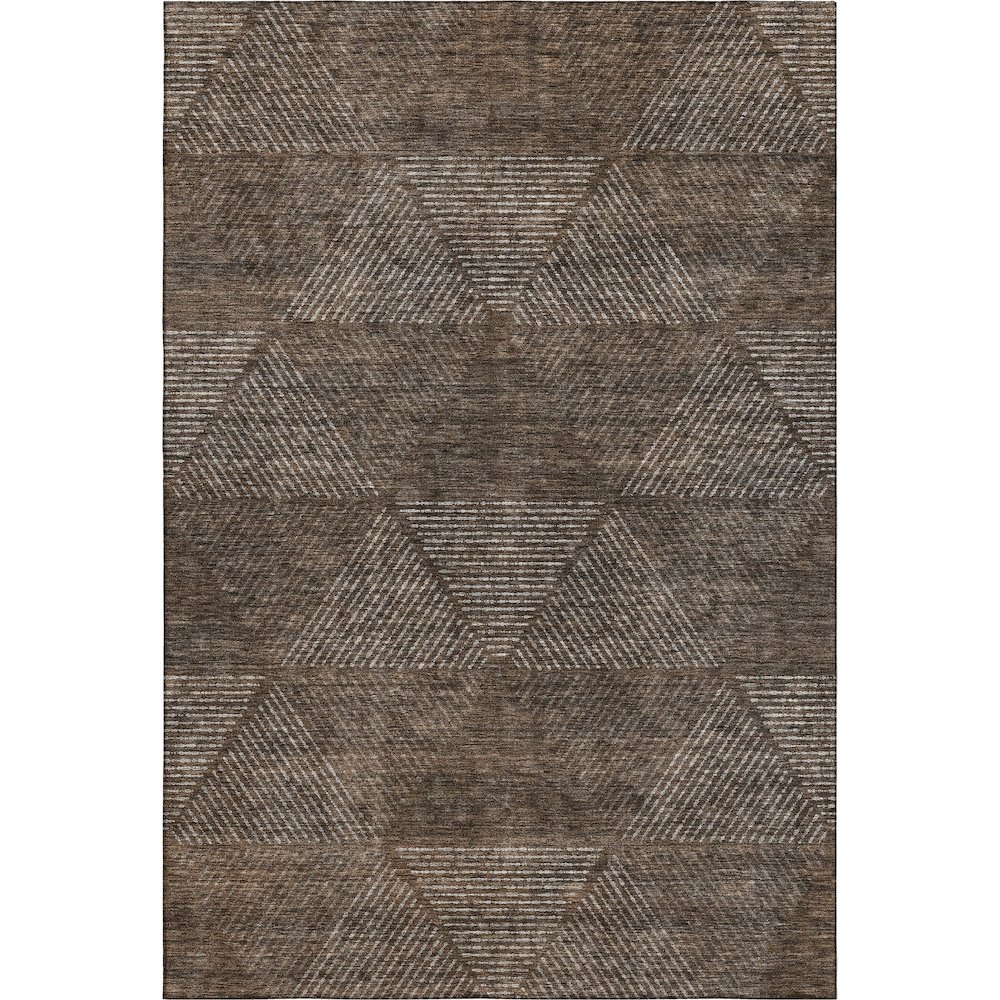 Premium Machine Washable Mayfield AMF777 Brown 9' x 12' Rug. Picture 1