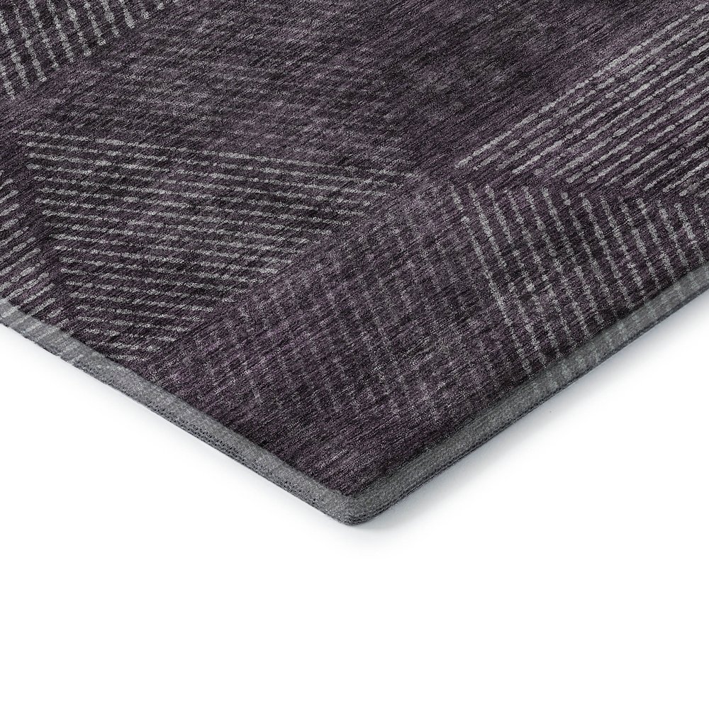 Premium Machine Washable Mayfield AMF777 Eggplant 5' x 7'6" Rug. Picture 3