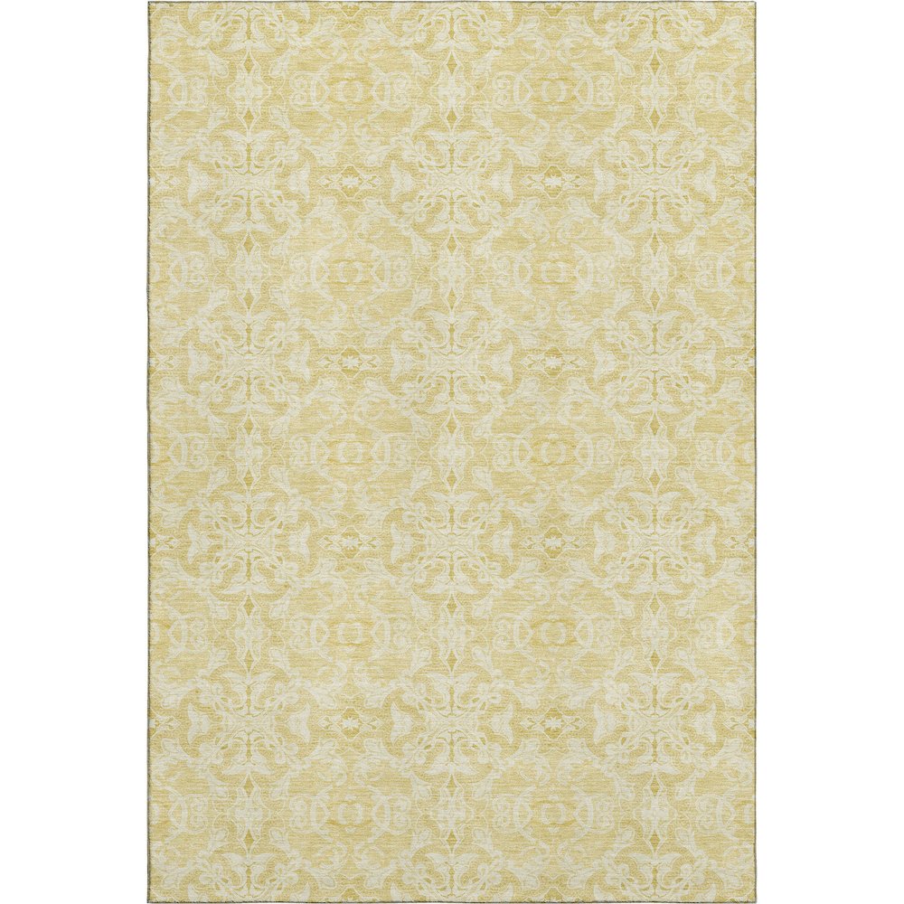 Premium Machine Washable Mayfield AMF784 Gold 9' x 12' Rug. Picture 1