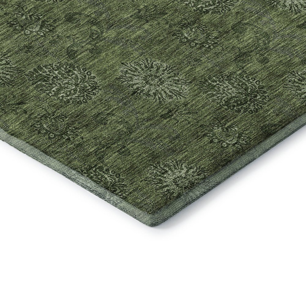 Premium Machine Washable Mayfield AMF788 Olive 5' x 7'6" Rug. Picture 3