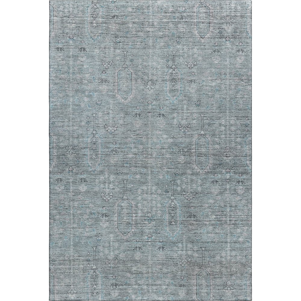 Premium Machine Washable Mayfield AMF790 Teal 9' x 12' Rug. Picture 1