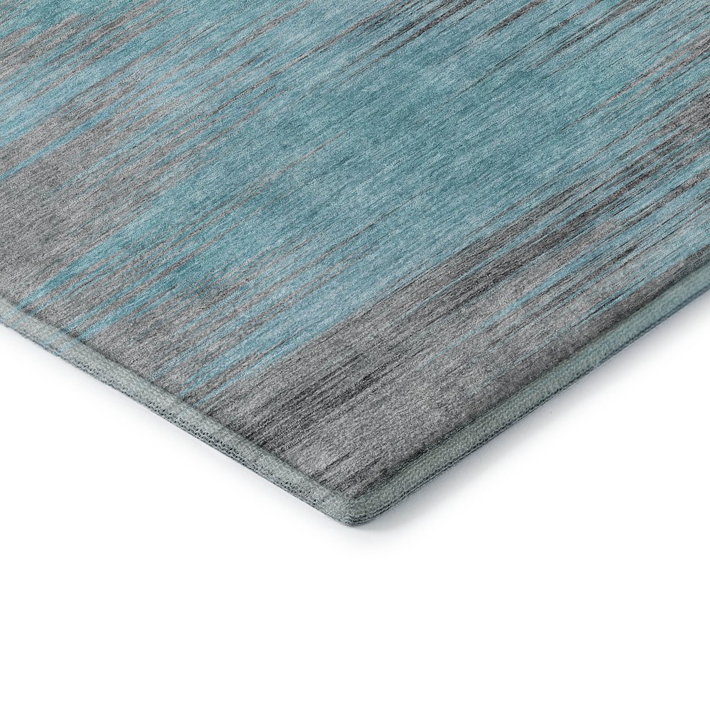 Premium Machine Washable Mayfield AMF793 Teal 5' x 7'6" Rug. Picture 3