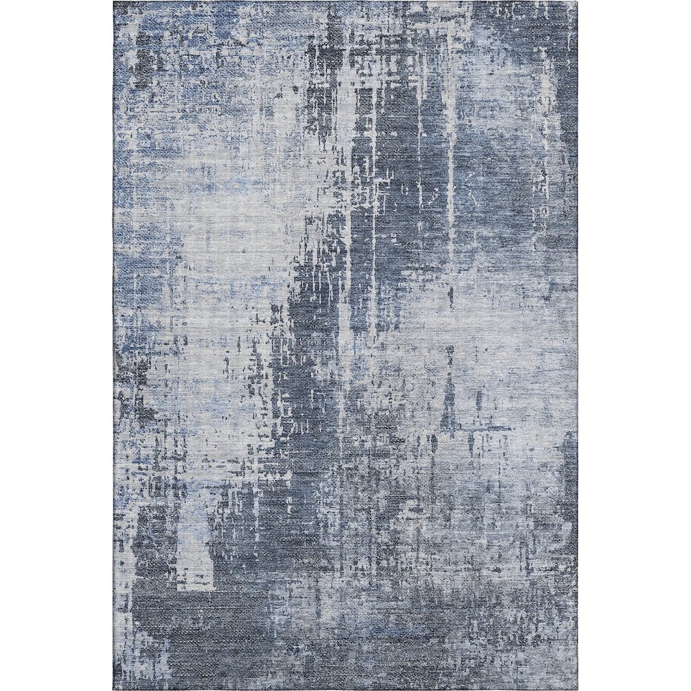 Premium Machine Washable Mayfield AMF796 Navy 9' x 12' Rug. Picture 1